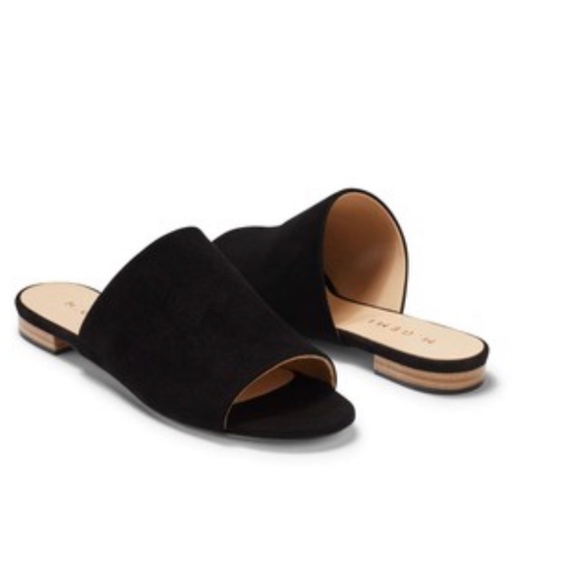 M. Gemi Nuvola Black Suede Slip-On Flats Sandals Size 42 - Picture 1 of 15